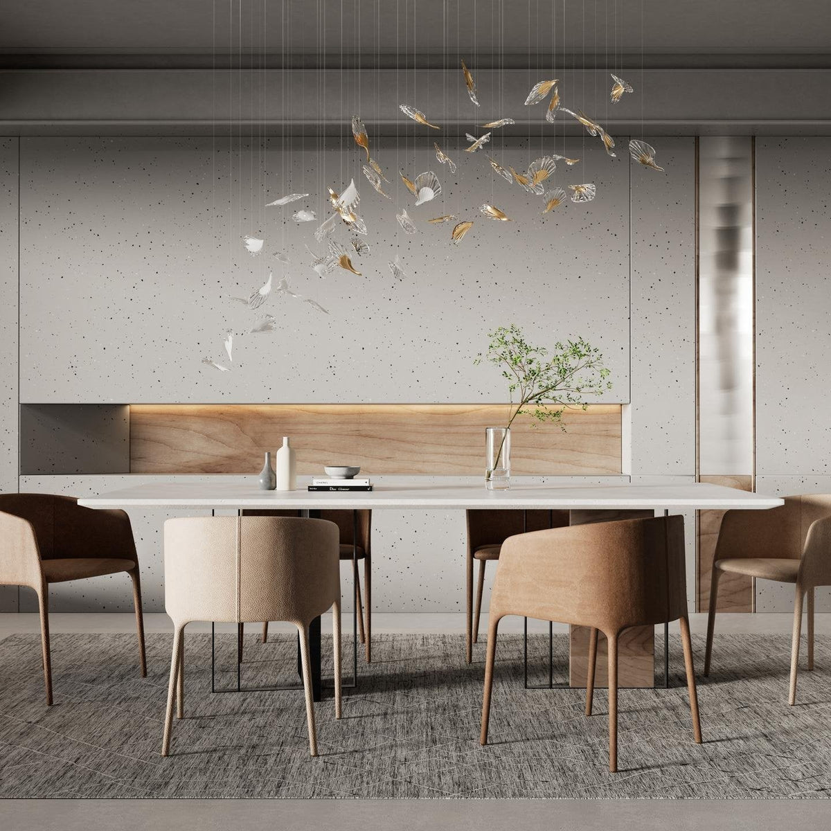 Asorus Kronleuchter Kunstvolles Blatt-Design