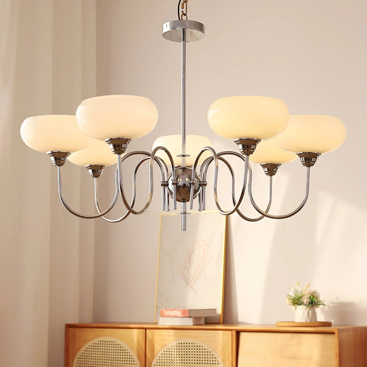 Arisha Vintage LED Metall Glas Kronleuchter Wohnzimmer