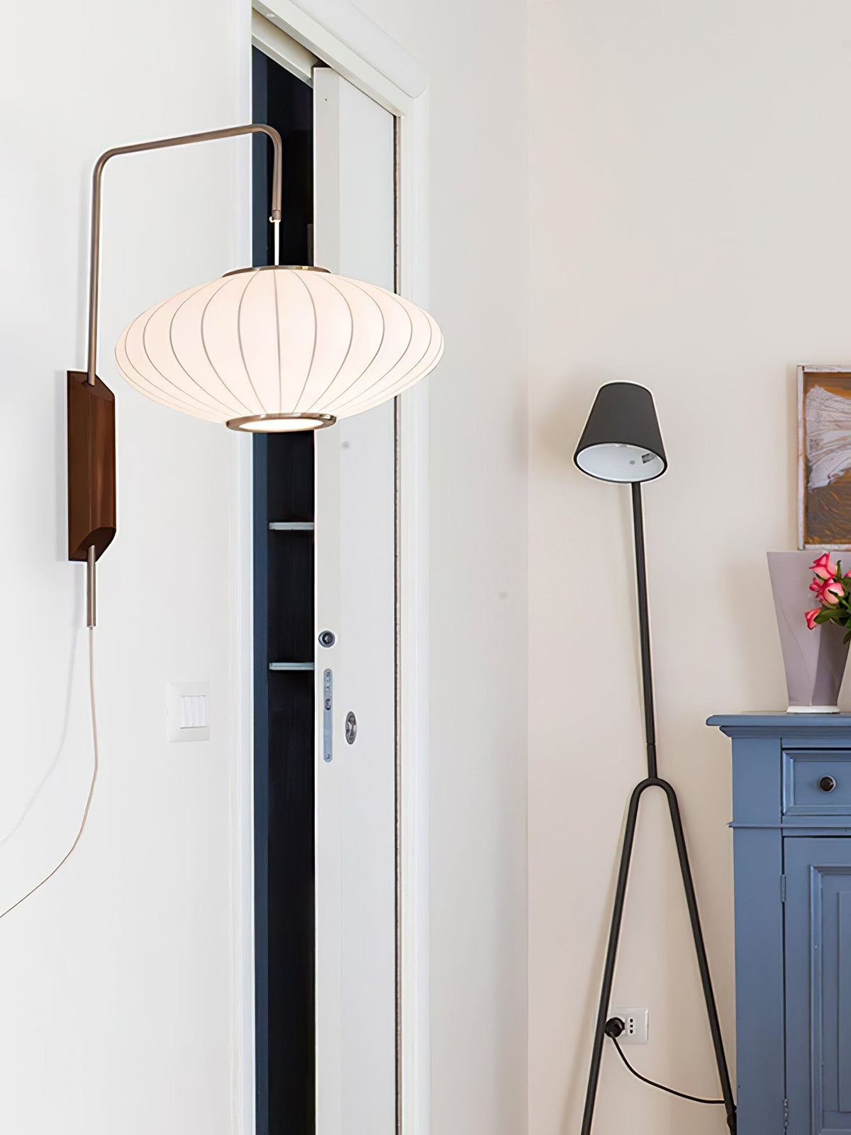 Evphael Premium nordische Kunst-Wandleuchte mit Kugel in Kieselsteinform
