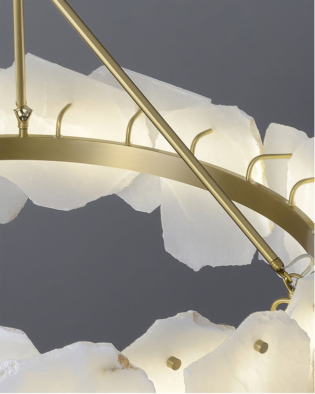 Telen Kronleuchter Alabaster mehrschichtige Halo