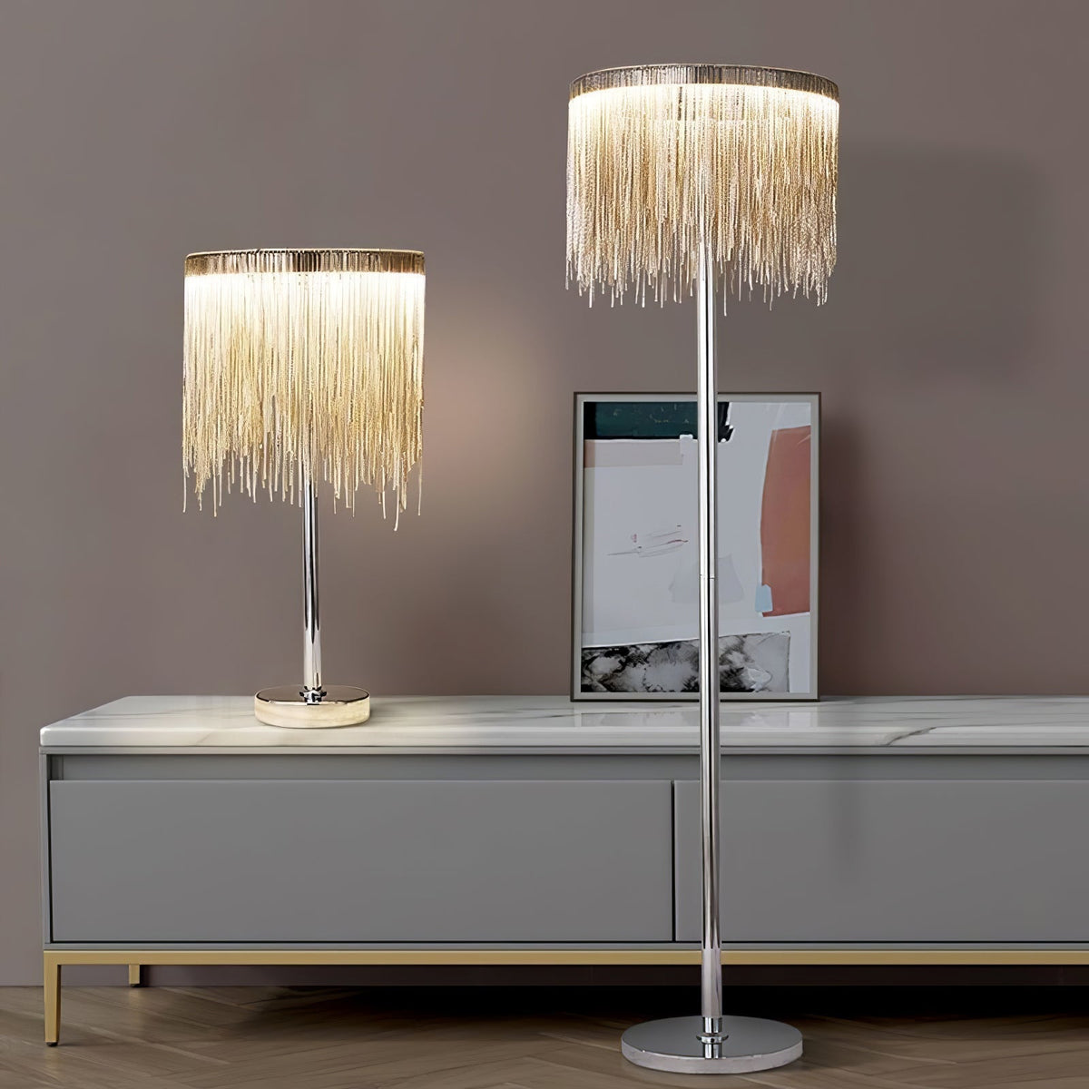 Fringe Cadena Tassel Stehleuchte
