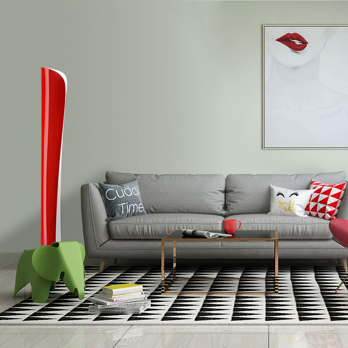 Cirvel Aluminium futuristische Stehleuchte