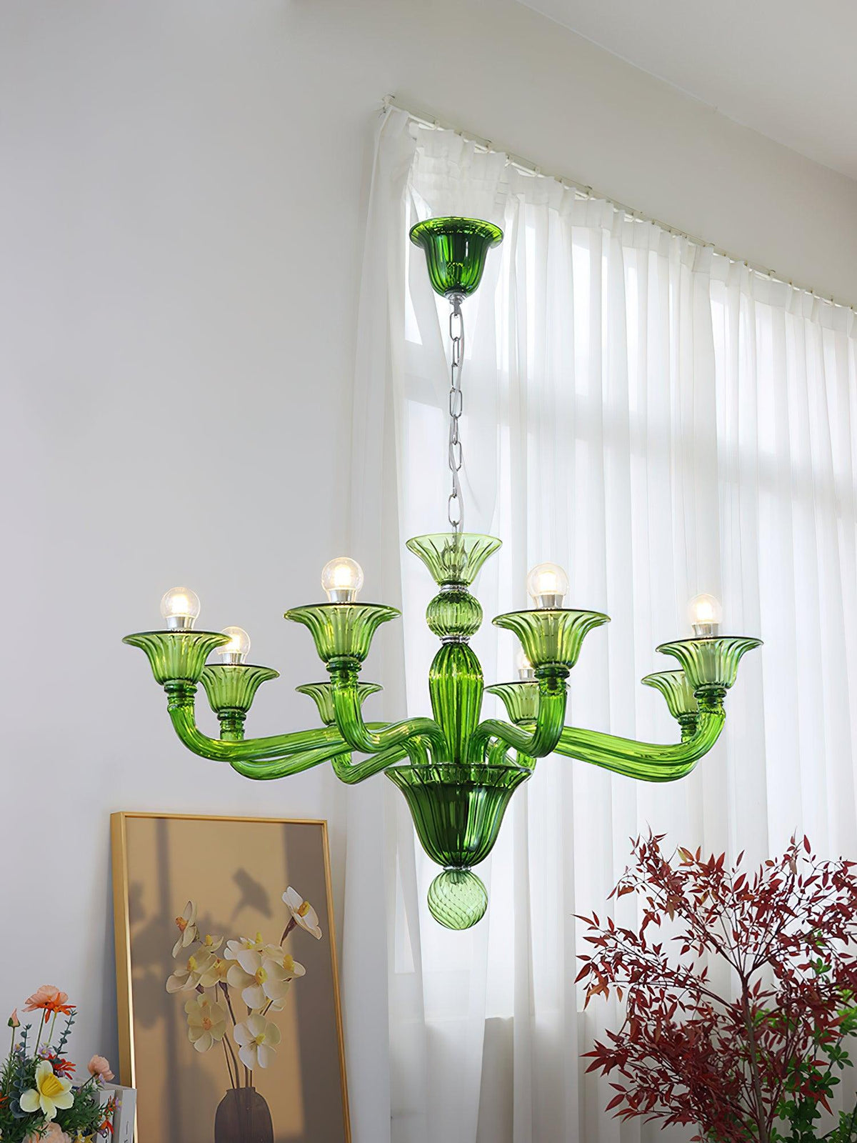 Vase Kronleuchter Murano-Glas Exotisch