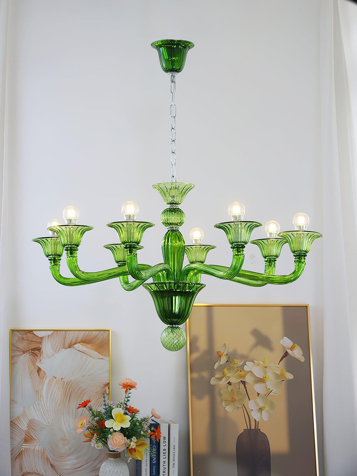 Vase Kronleuchter Murano-Glas Exotisch
