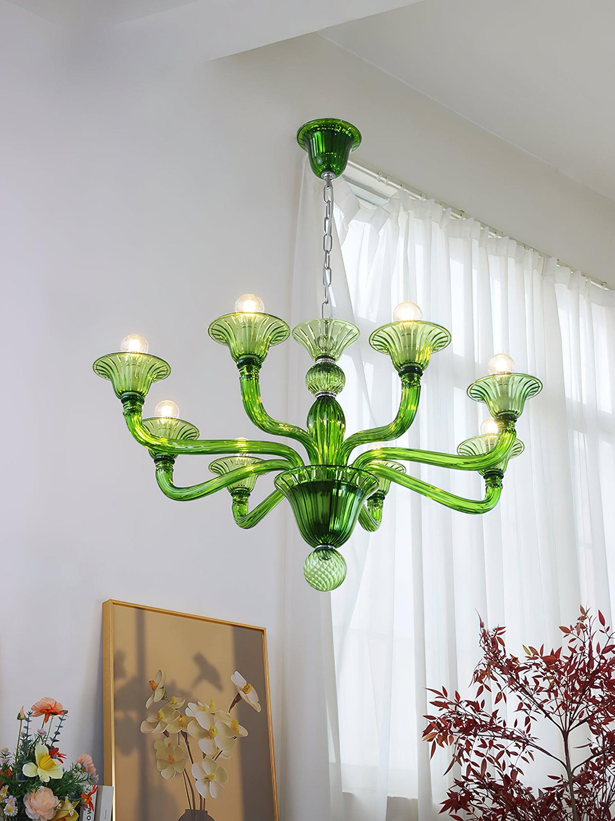 Vase Kronleuchter Murano-Glas Exotisch