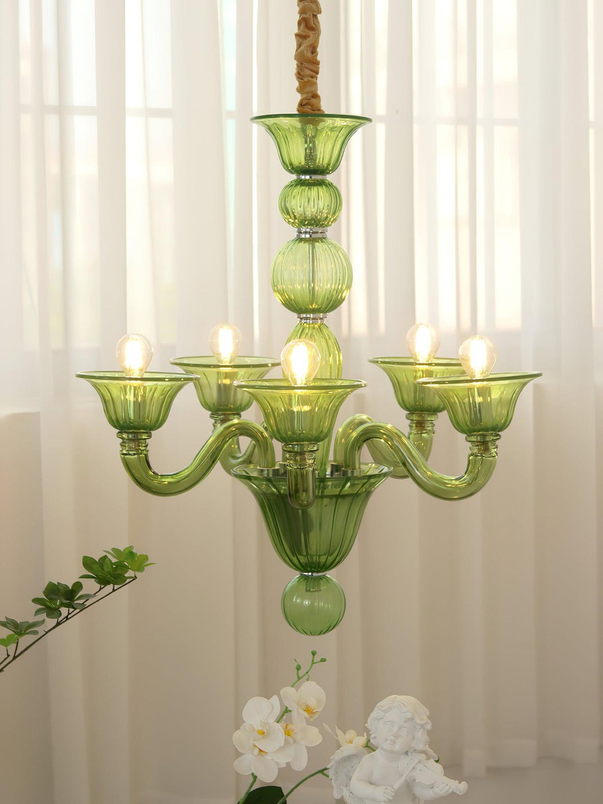 Vase Kronleuchter Murano-Glas Exotisch