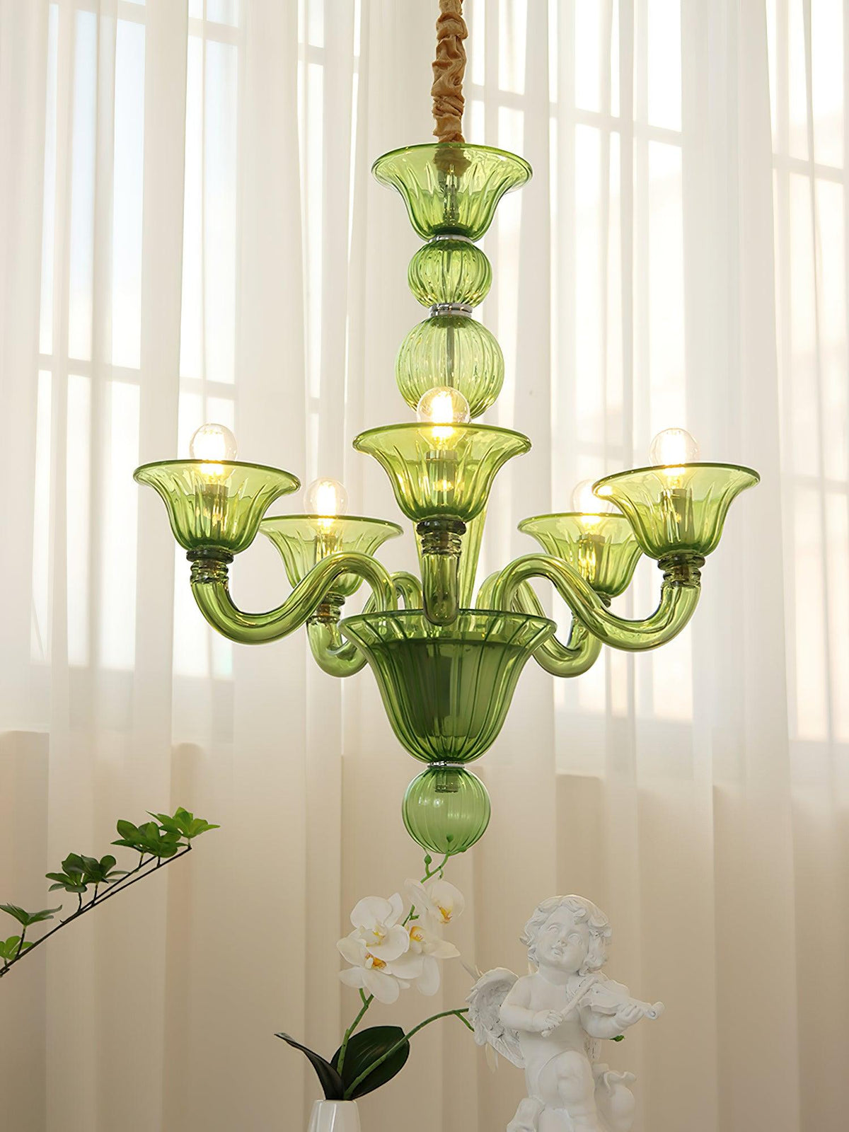 Vase Kronleuchter Murano-Glas Exotisch