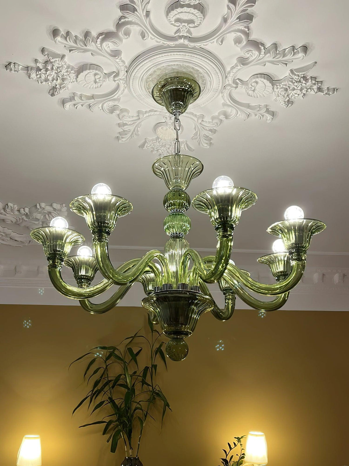 Vase Kronleuchter Murano-Glas Exotisch