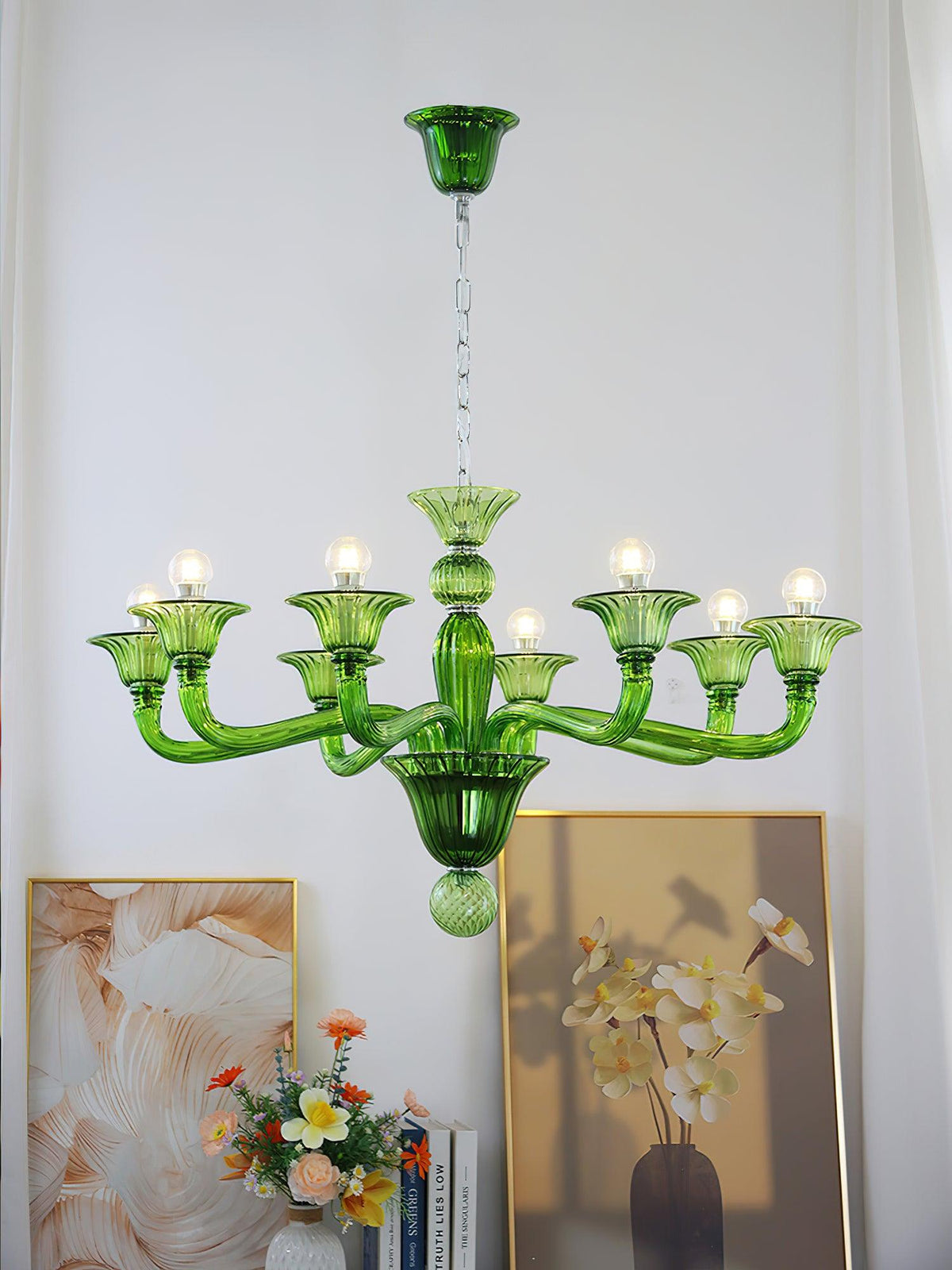 Vase Kronleuchter Murano-Glas Exotisch