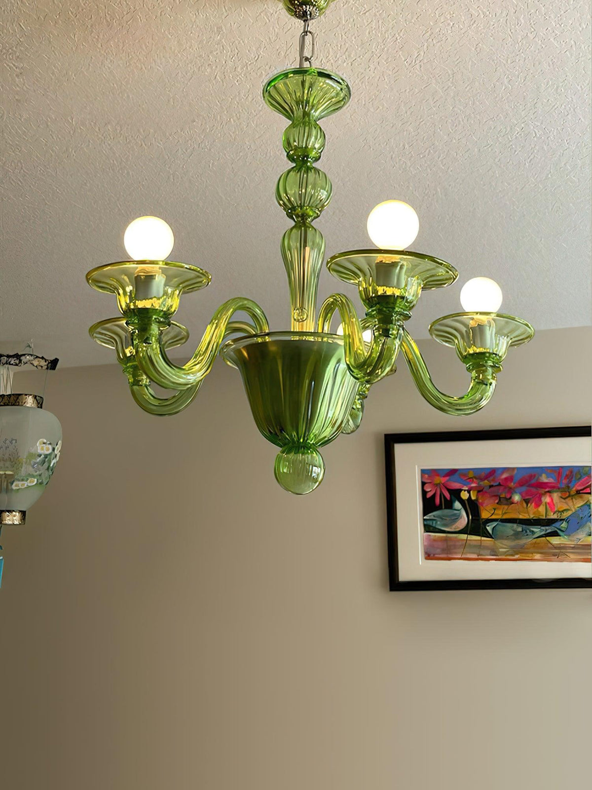 Vase Kronleuchter Murano-Glas Exotisch