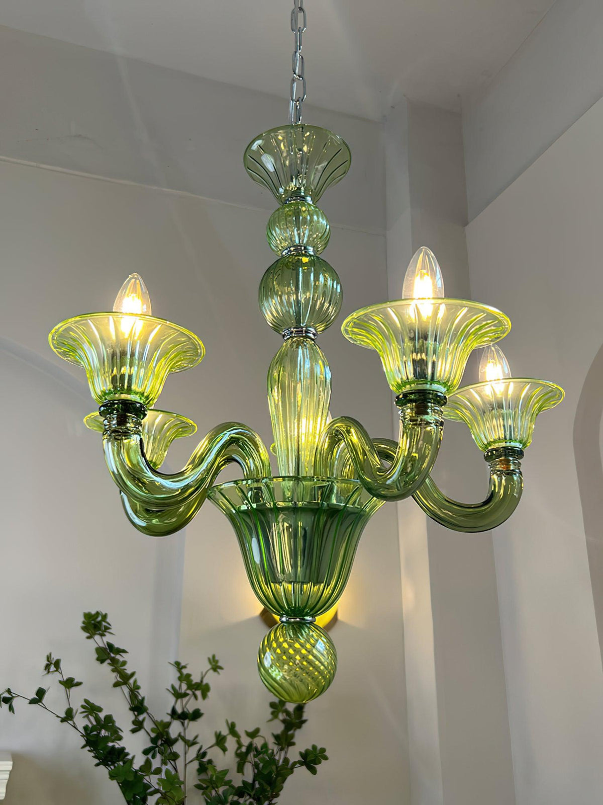 Vase Kronleuchter Murano-Glas Exotisch