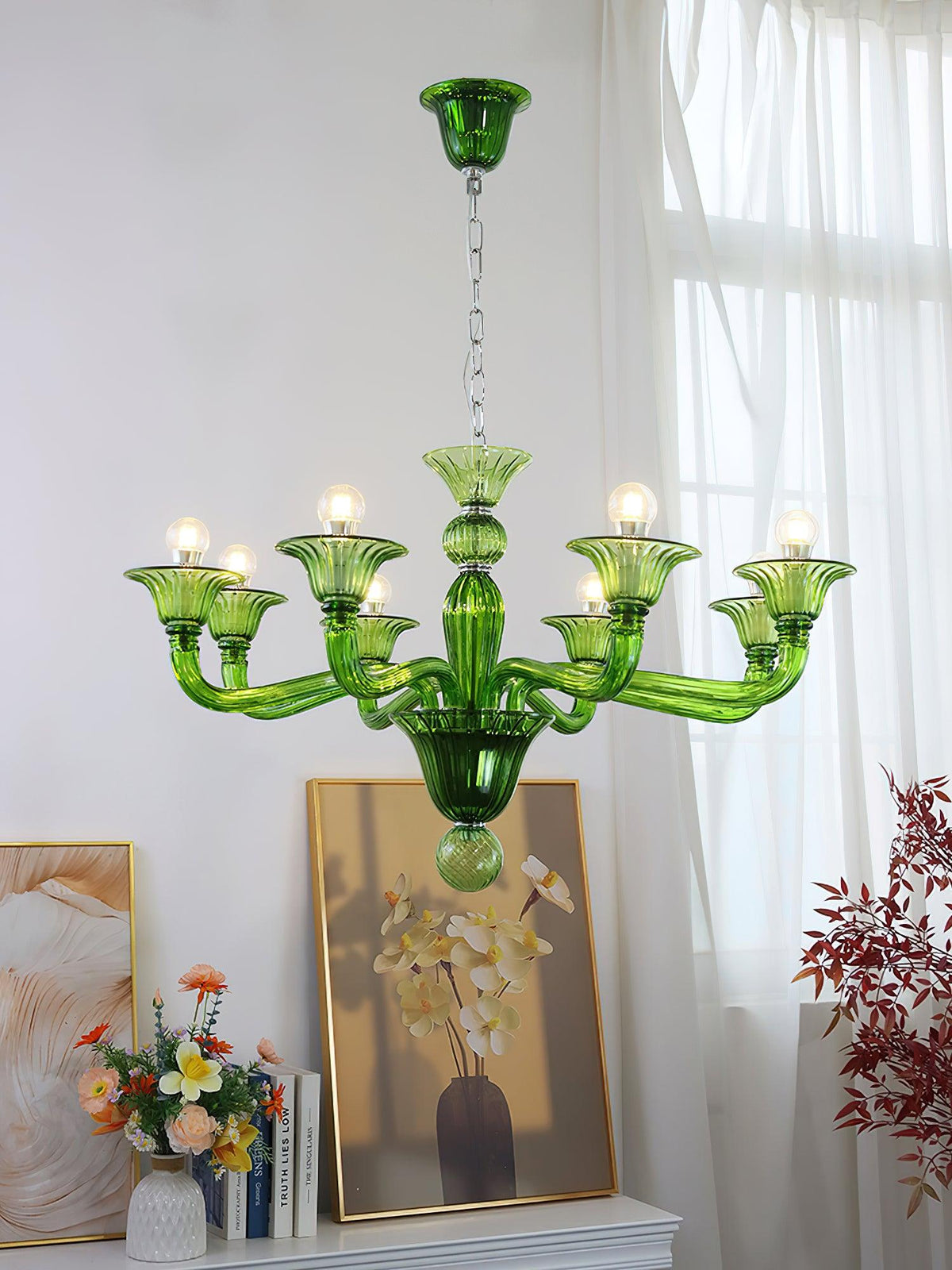 Vase Kronleuchter Murano-Glas Exotisch