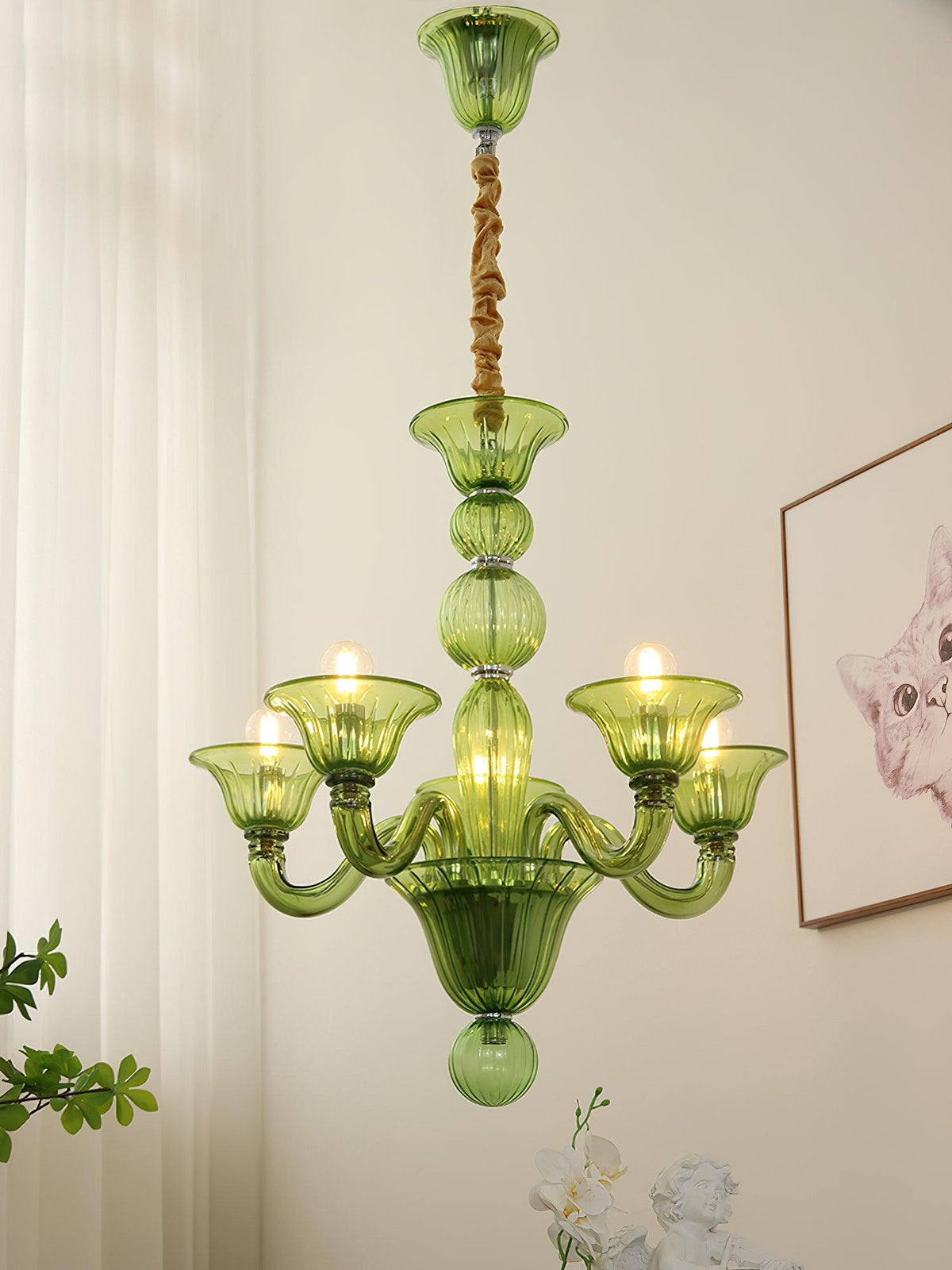 Vase Kronleuchter Murano-Glas Exotisch