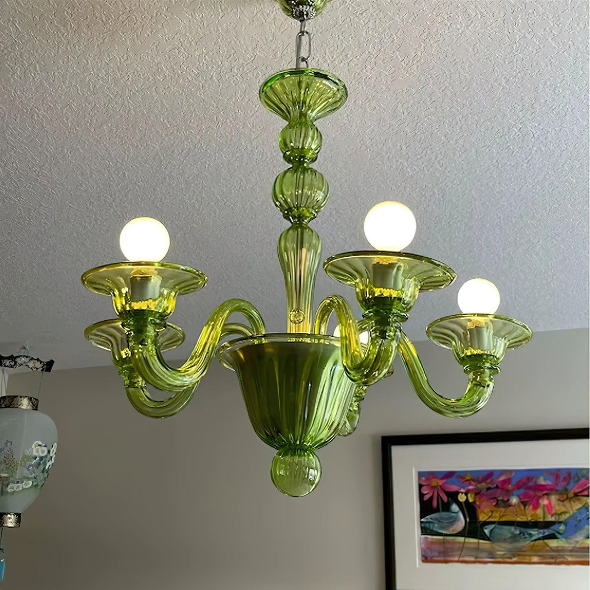 Vase Kronleuchter Murano-Glas Exotisch