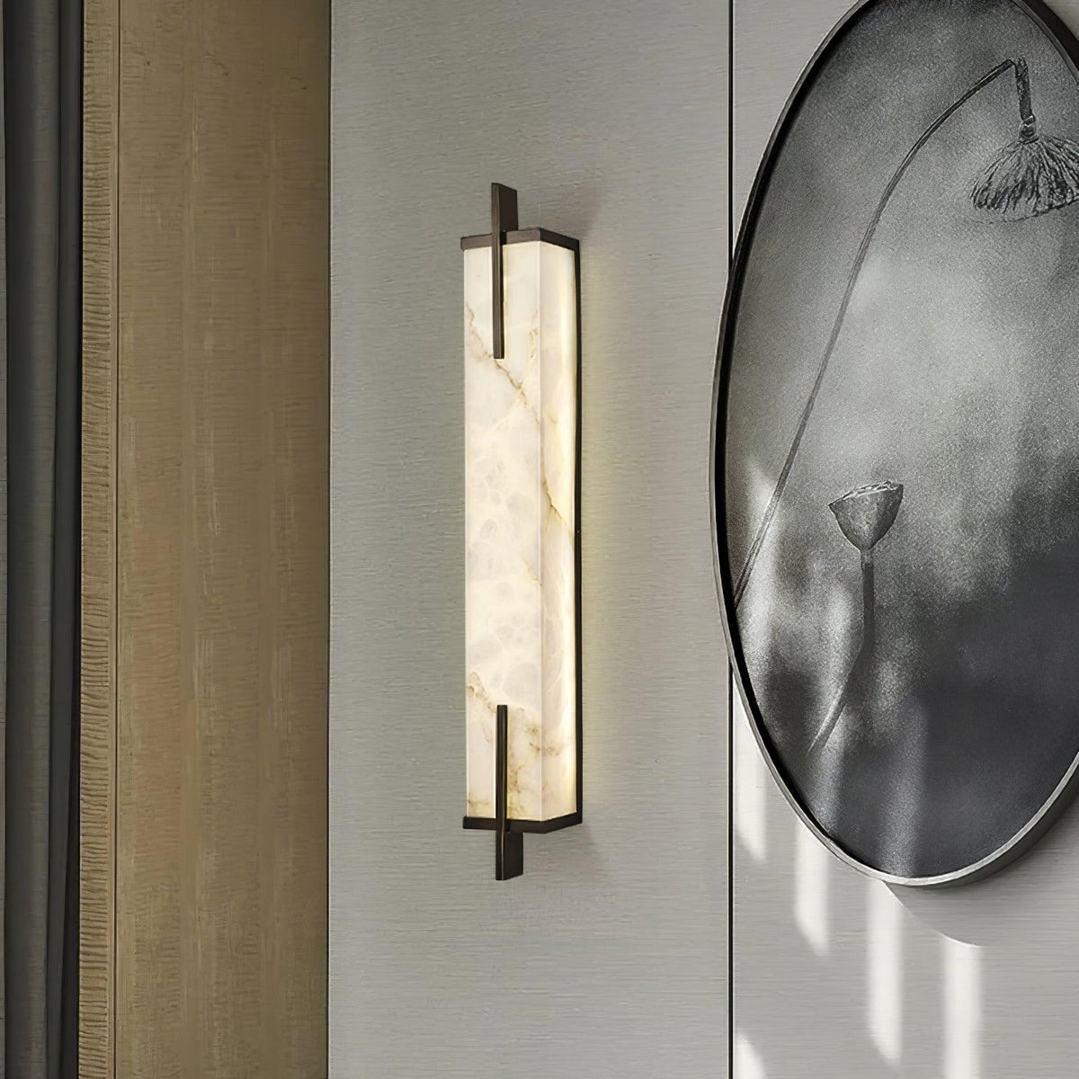 Komino rechteckige Wandleuchte aus Alabaster