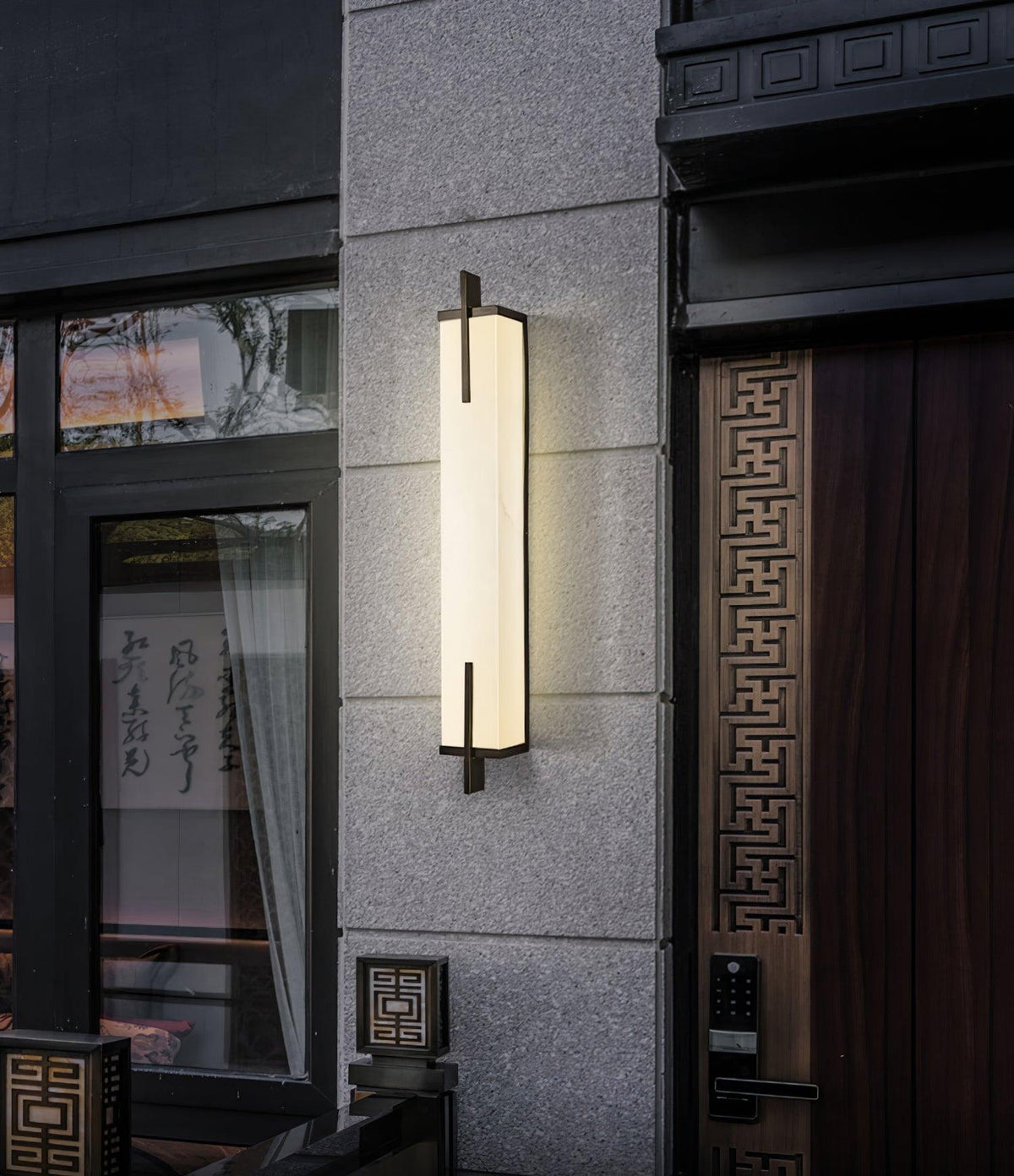 Komino rechteckige Wandleuchte aus Alabaster