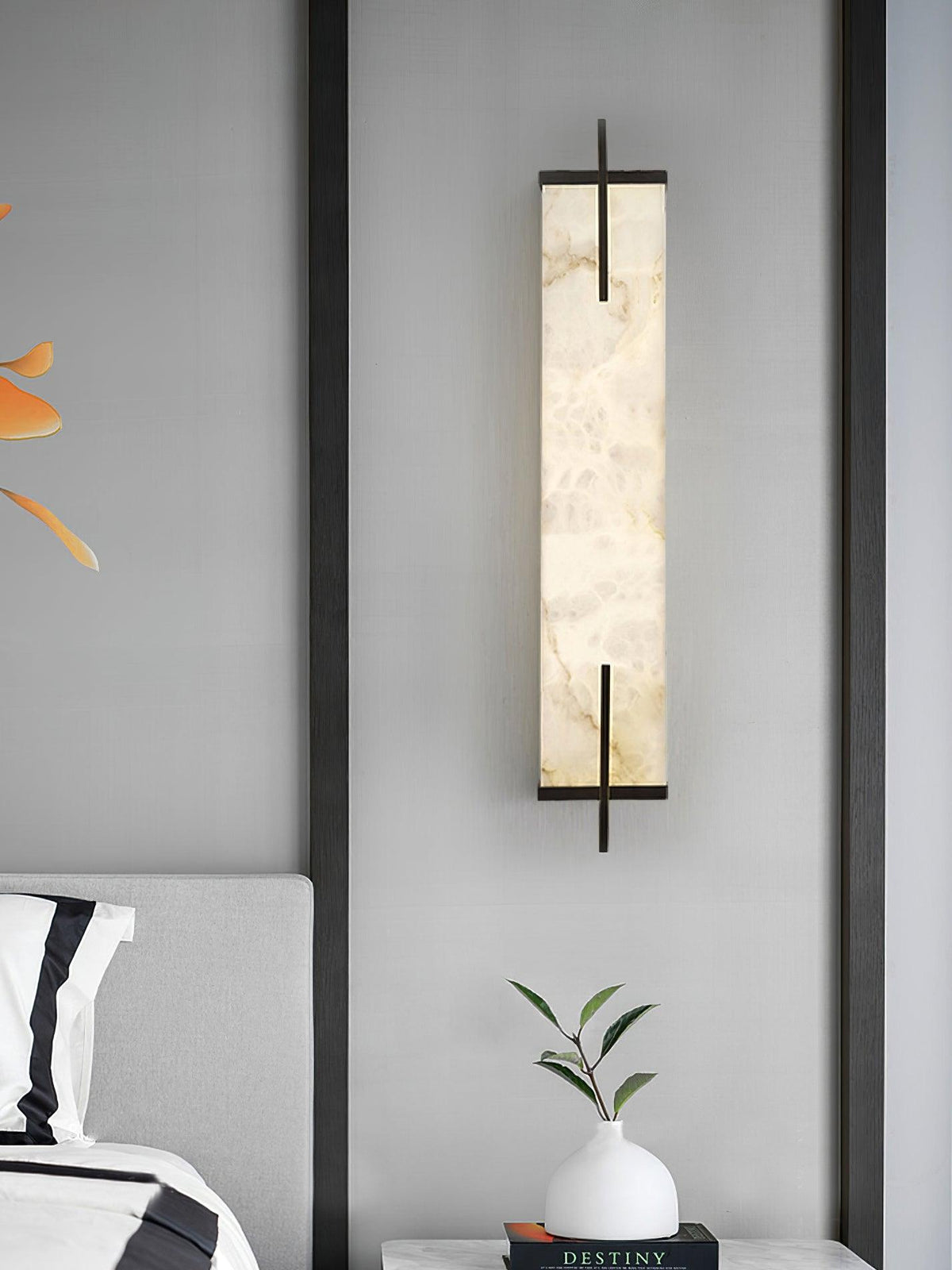 Komino rechteckige Wandleuchte aus Alabaster
