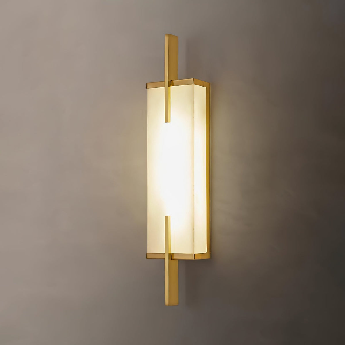 Komino rechteckige Wandleuchte aus Alabaster