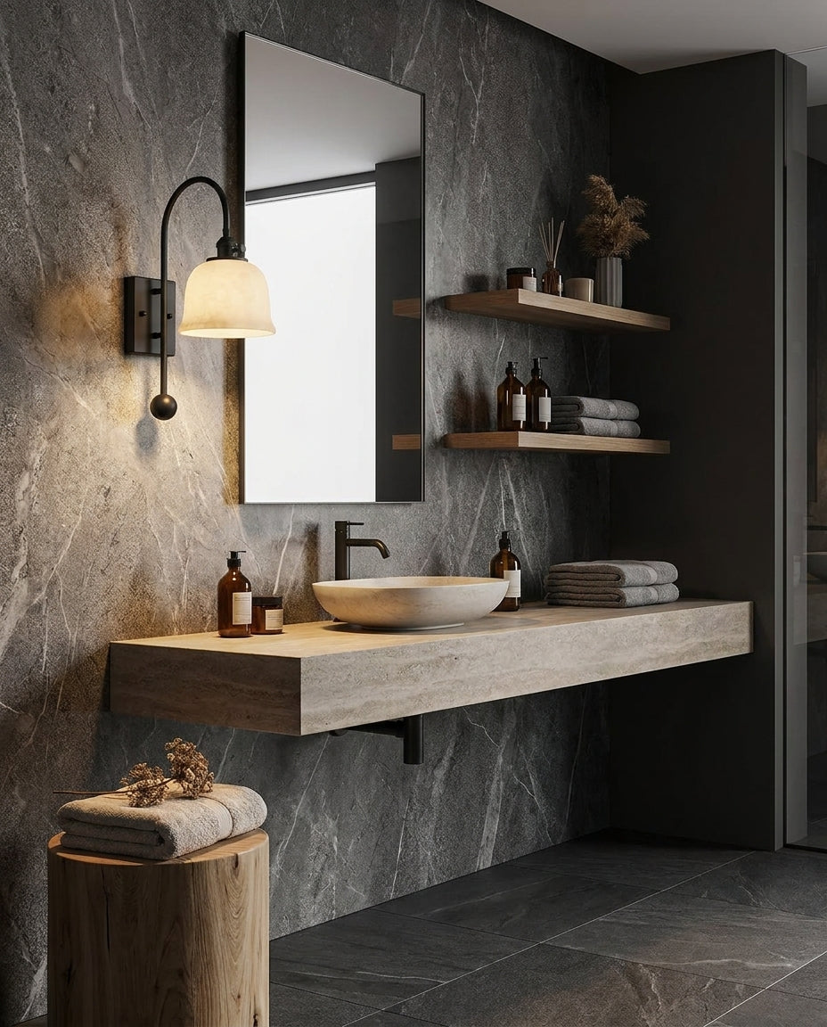 Jarrowhurst Alabaster-Wandleuchte