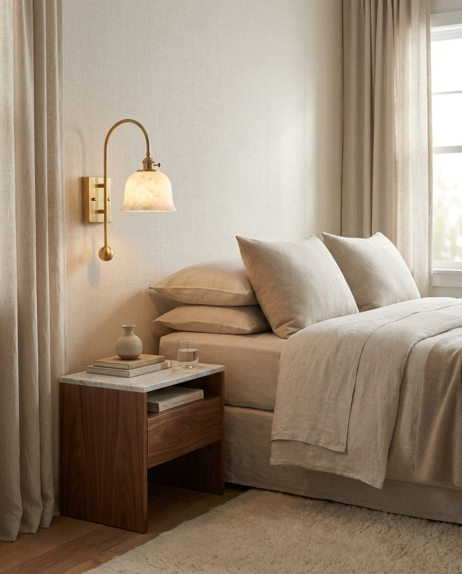 Jarrowhurst Alabaster-Wandleuchte
