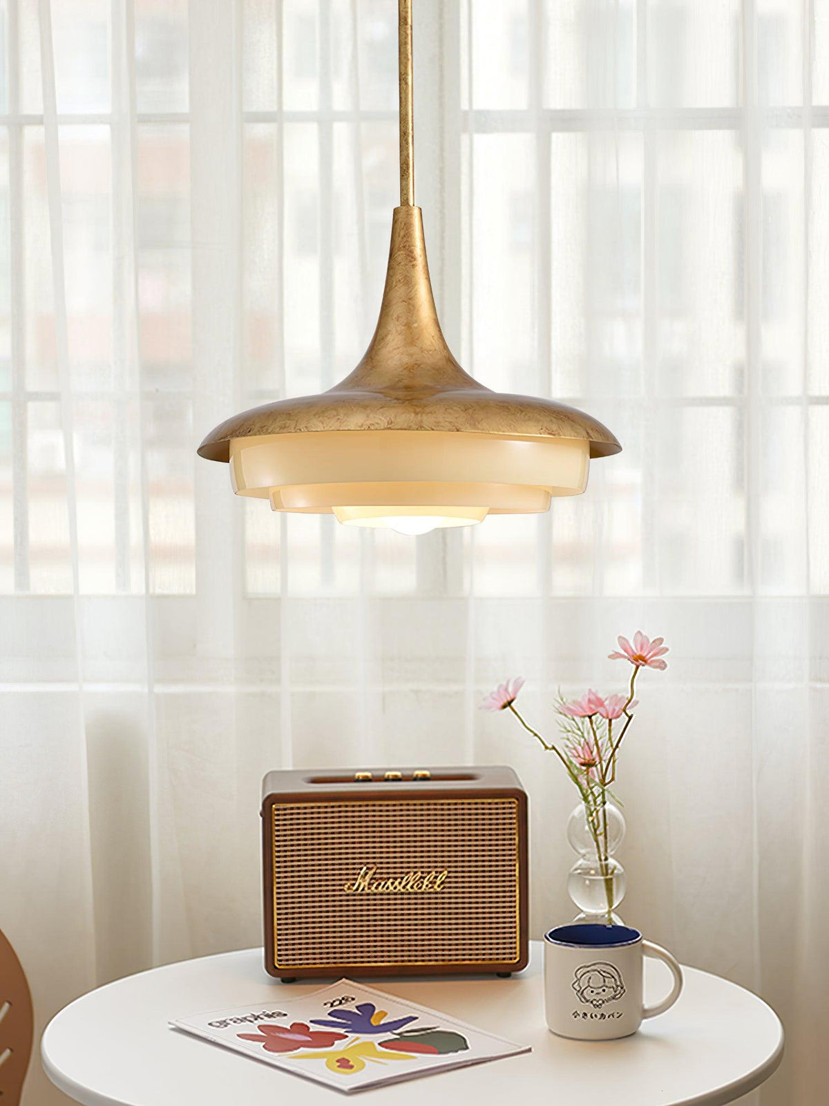 Liorinine Mid-Century-Moderner Pendelleuchte aus Glas