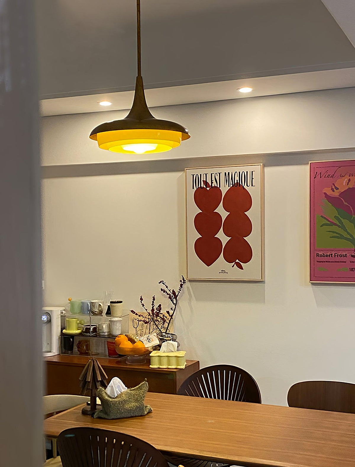 Liorinine Mid-Century-Moderner Pendelleuchte aus Glas