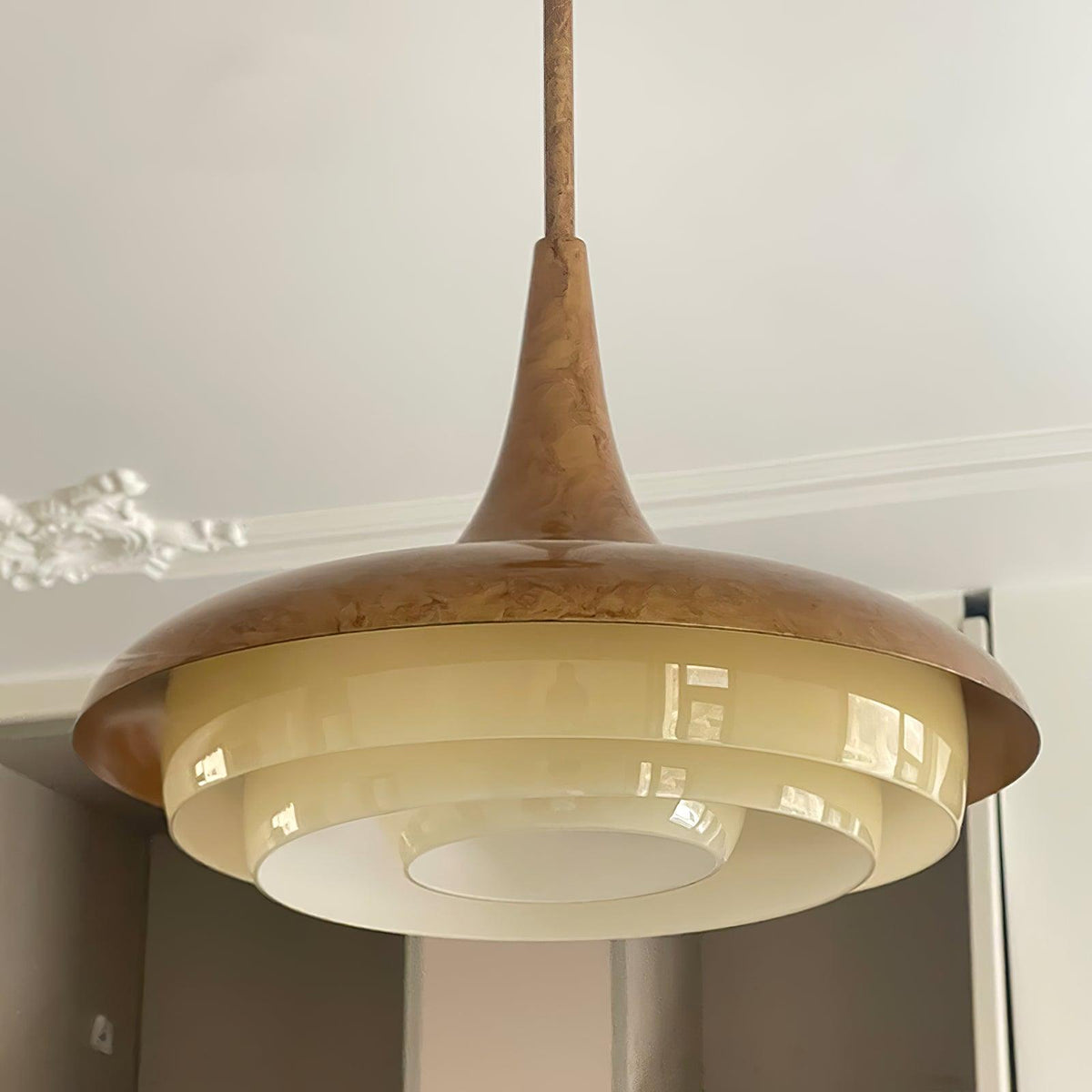 Liorinine Mid-Century-Moderner Pendelleuchte aus Glas