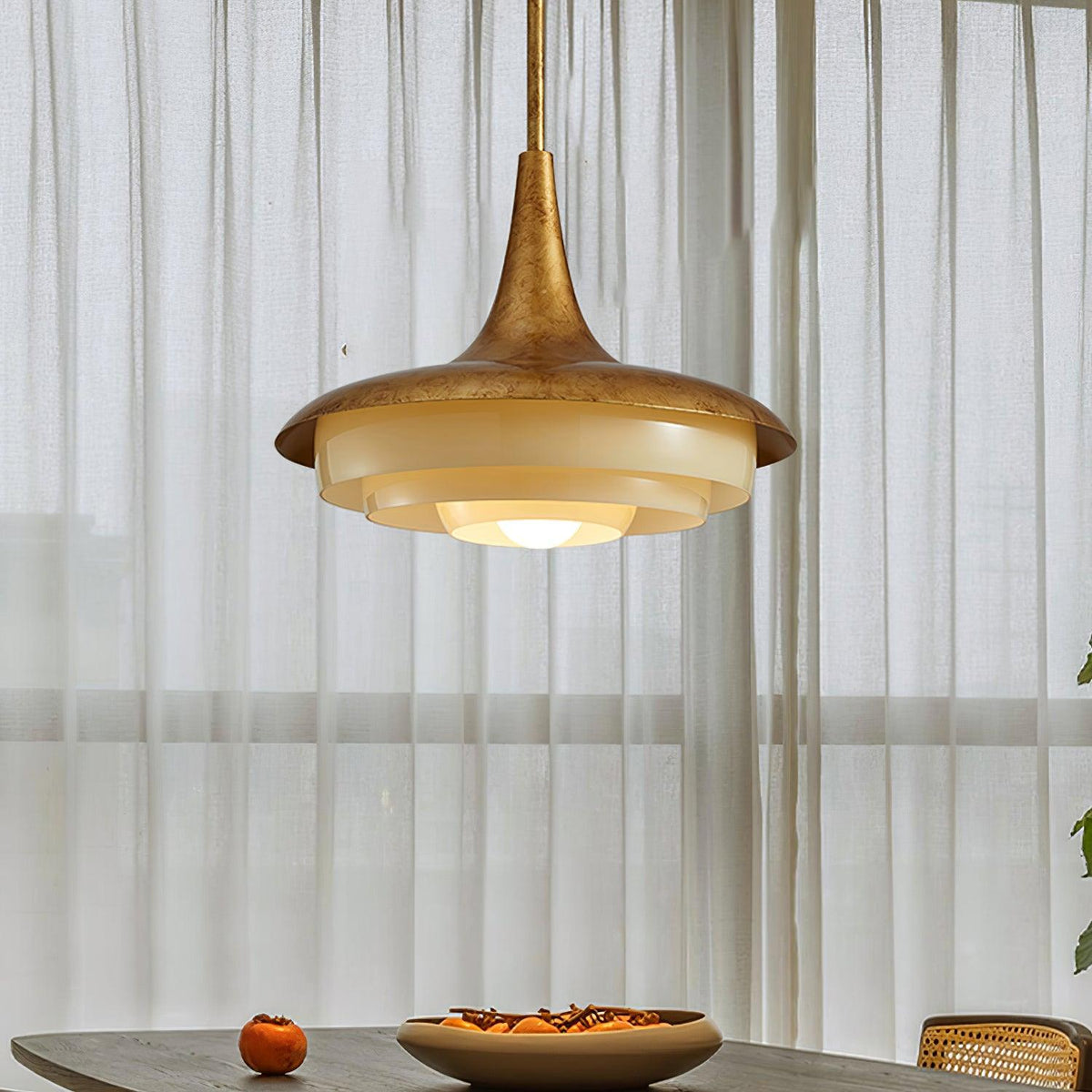 Liorinine Mid-Century-Moderner Pendelleuchte aus Glas