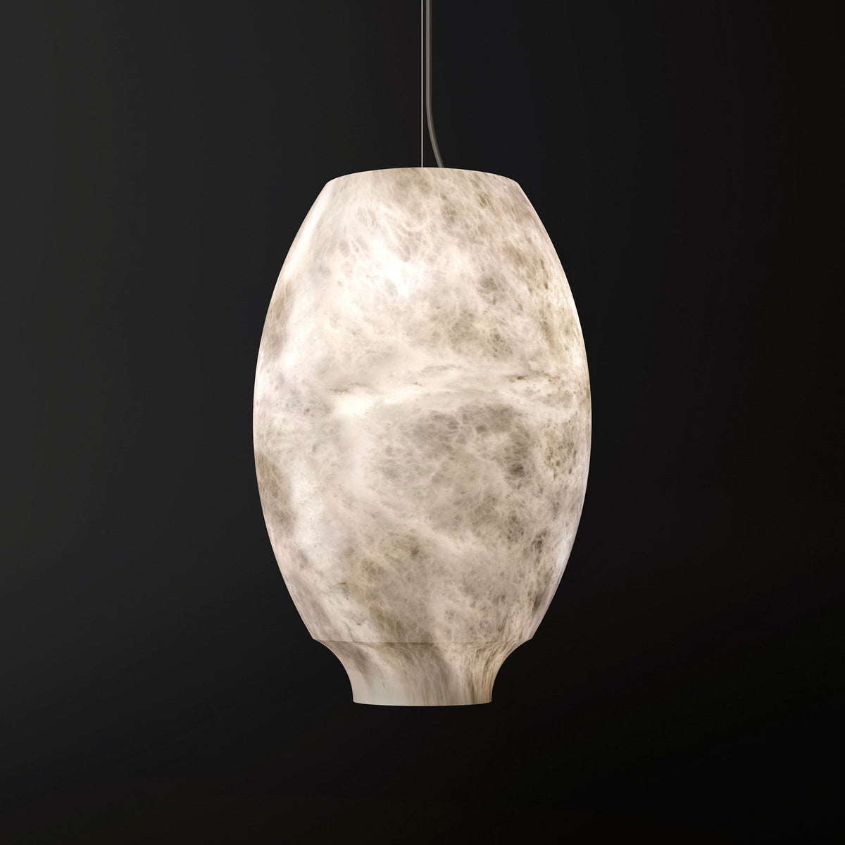 Thalia Minimalistische Alabaster-Pendelleuchte