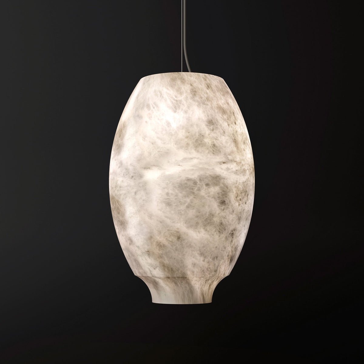 Thalia Minimalistische Alabaster-Pendelleuchte