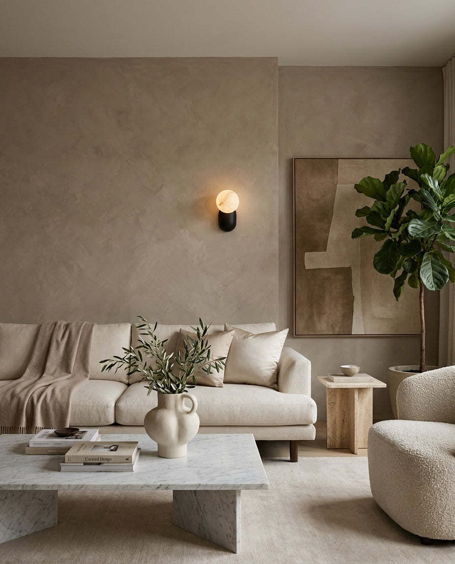 Keststone Alabaster-Wandleuchte