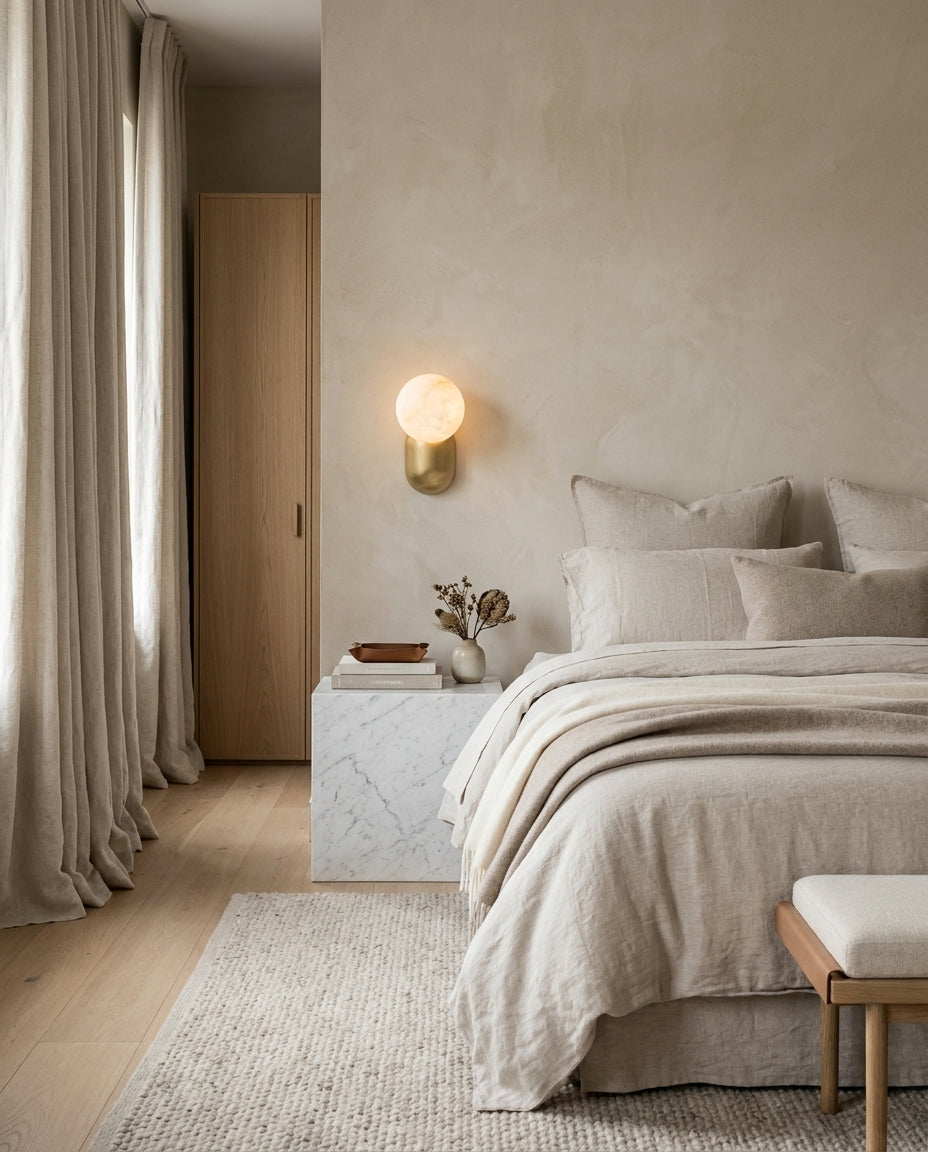 Keststone Alabaster-Wandleuchte