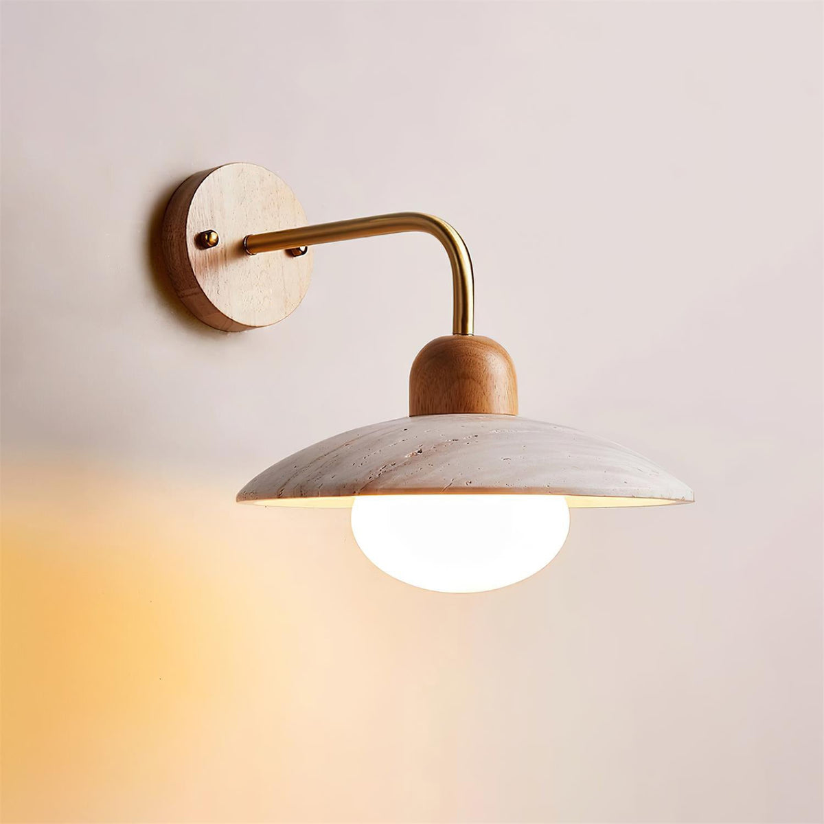 Winel Vintage-Wandleuchte aus Travertin