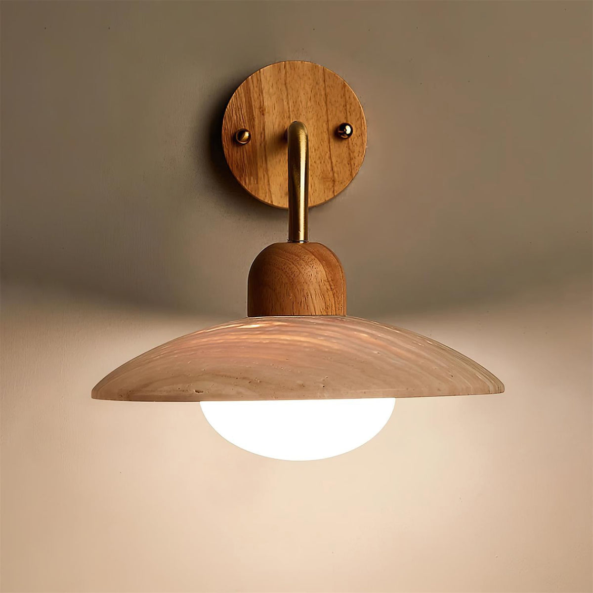 Winel Vintage-Wandleuchte aus Travertin