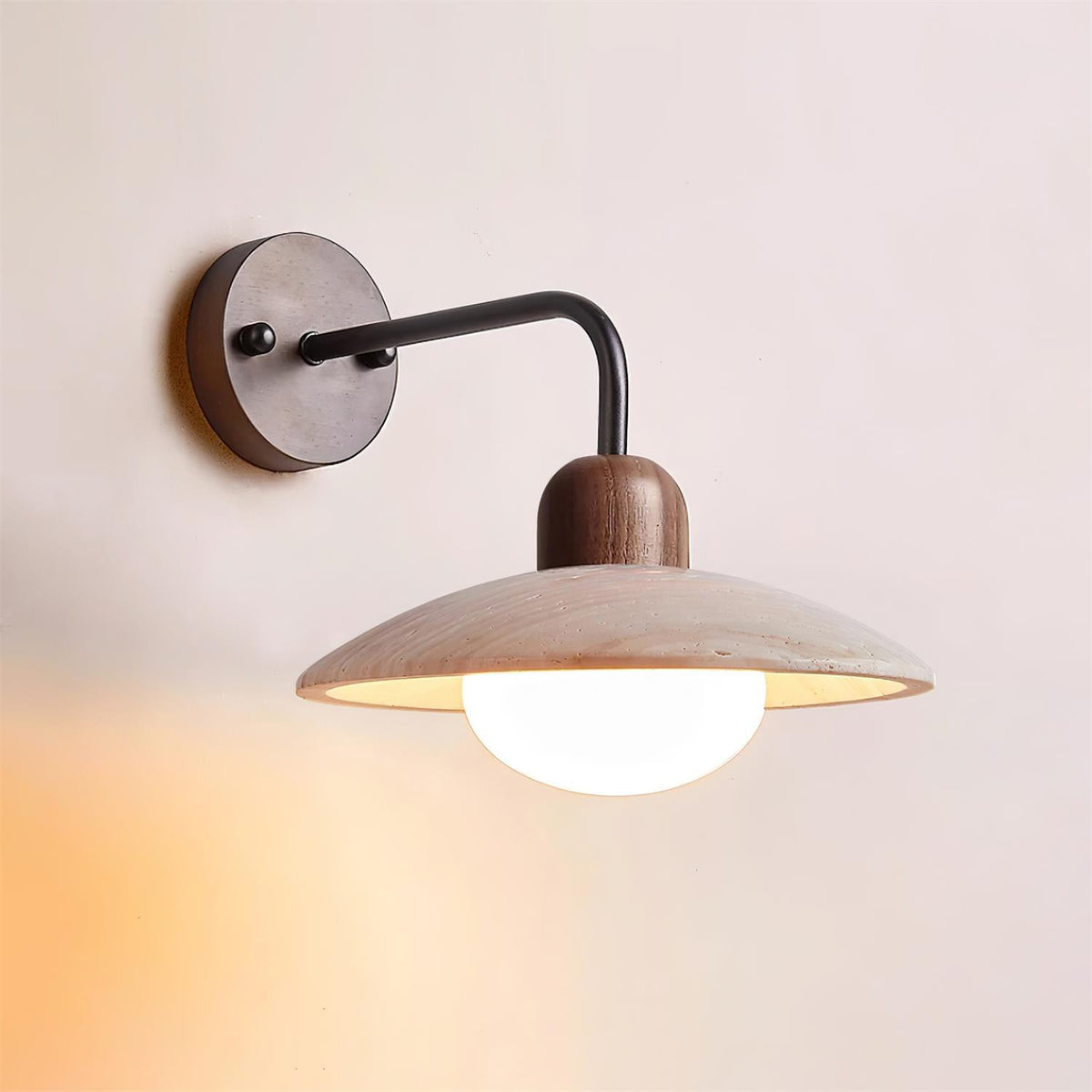 Winel Vintage-Wandleuchte aus Travertin