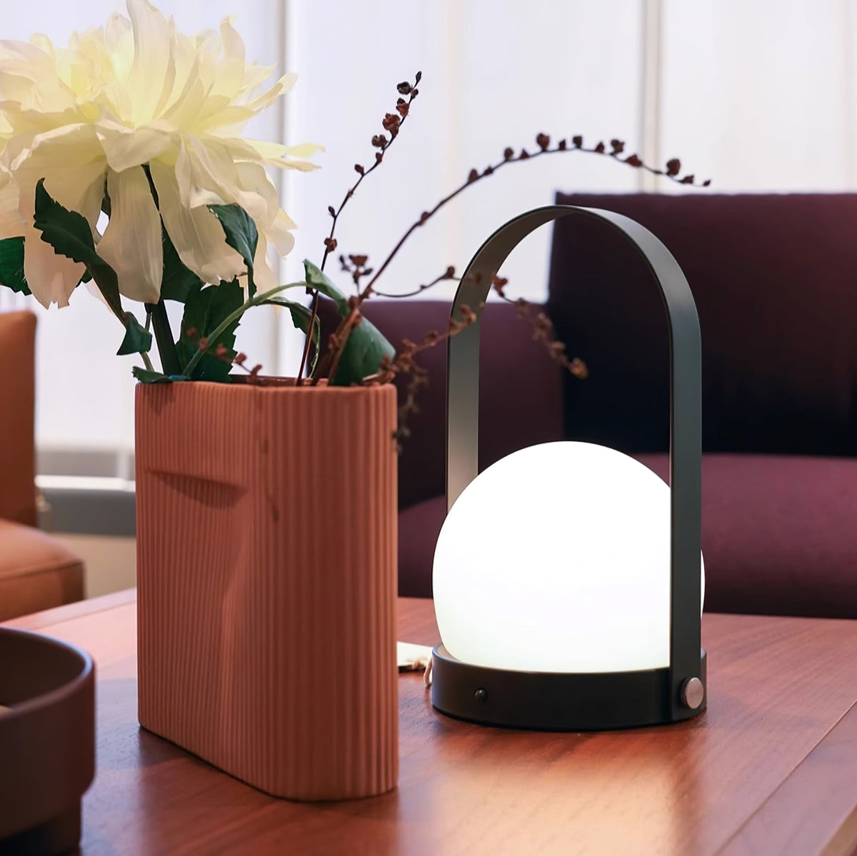 Zenon Glas Minimalistische Tischleuchte