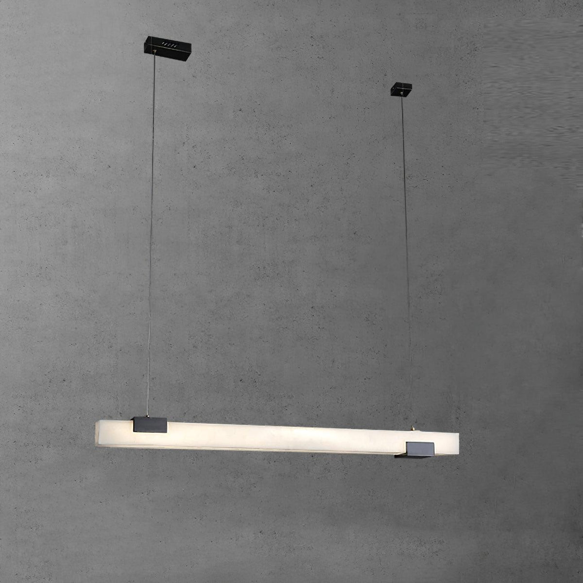 Mivel Minimalistische Alabaster-Pendelleuchte in linearer Form