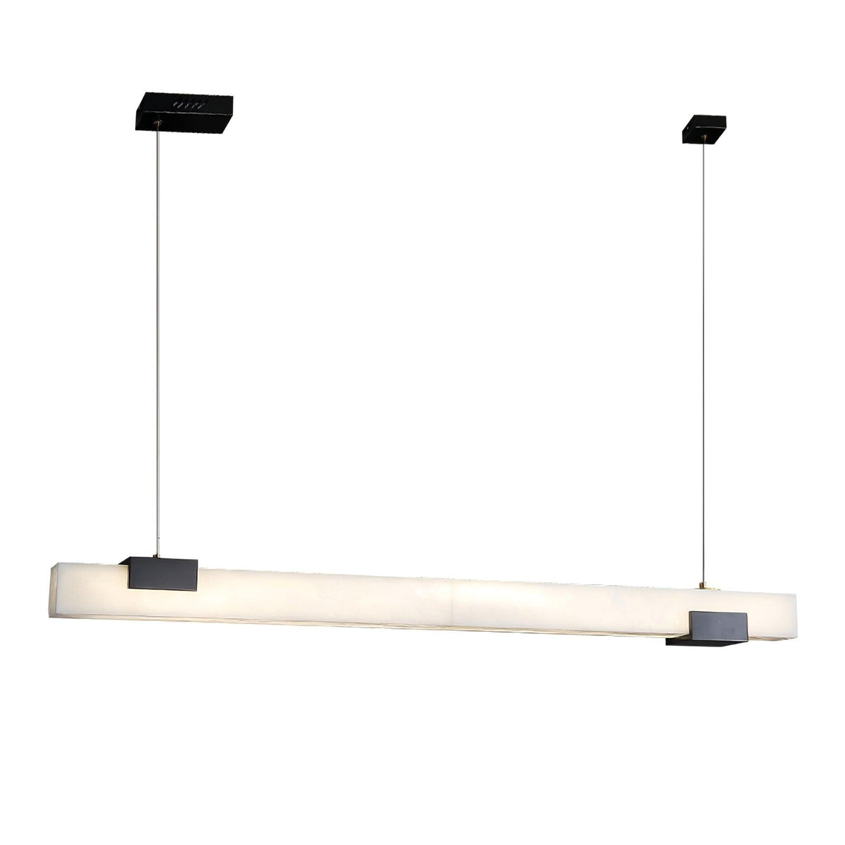 Mivel Minimalistische Alabaster-Pendelleuchte in linearer Form