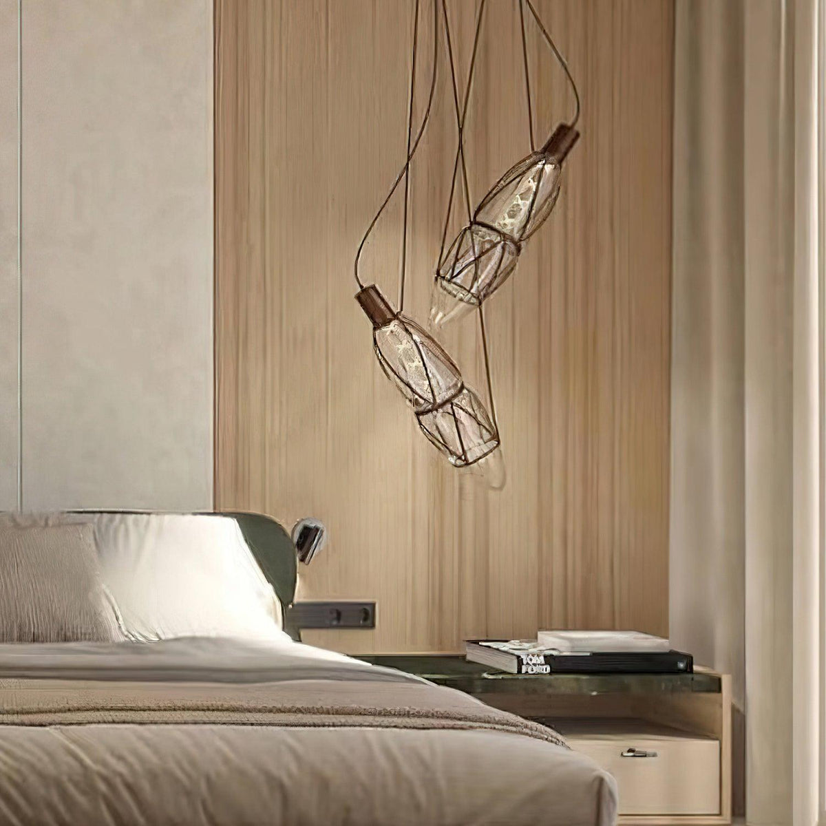 Sior Pendelleuchte aus Glas in Kieselsteinform Individual Creativity Flasche
