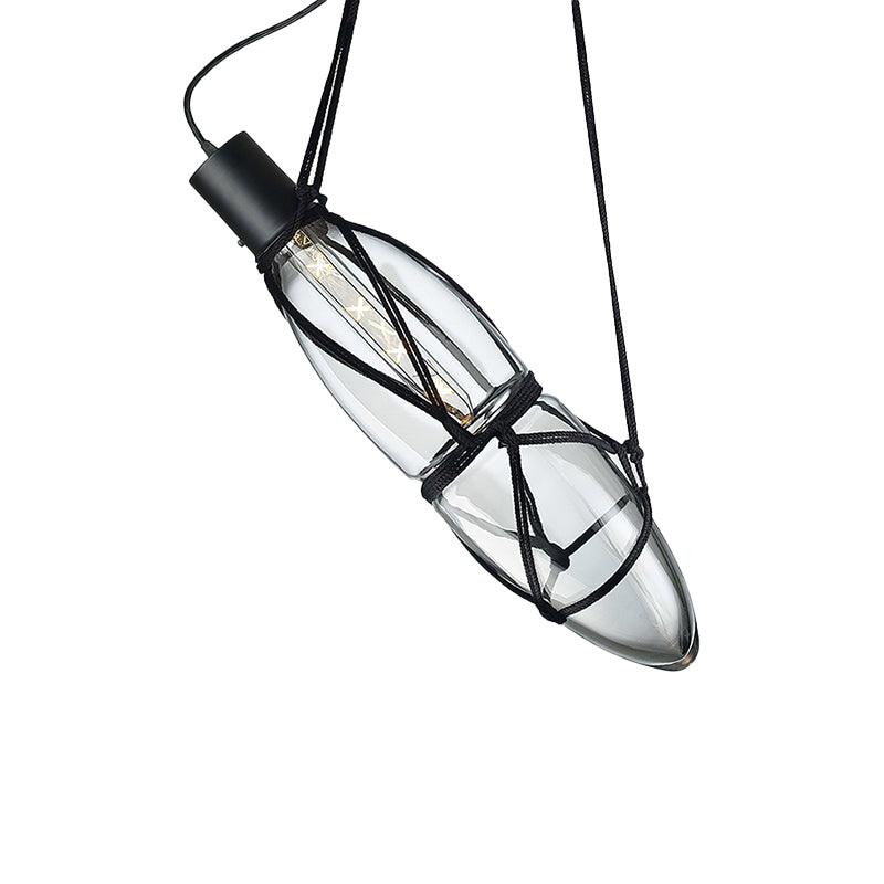Sior Pendelleuchte aus Glas in Kieselsteinform Individual Creativity Flasche