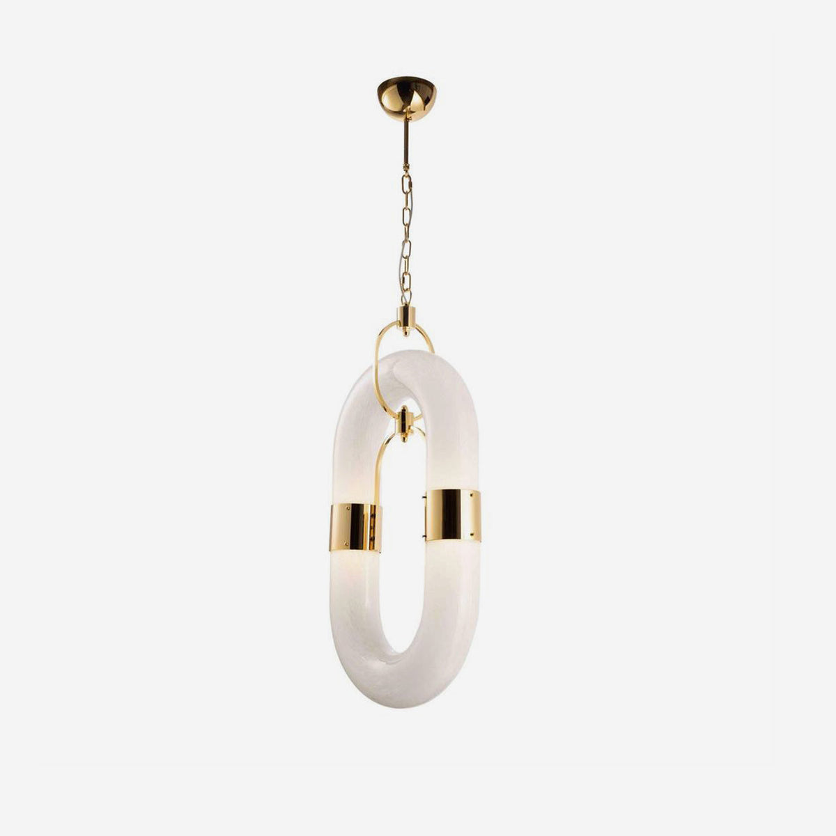 Pendelleuchte mit Kettenglied-Design aus Edelstahl im modernen Stil