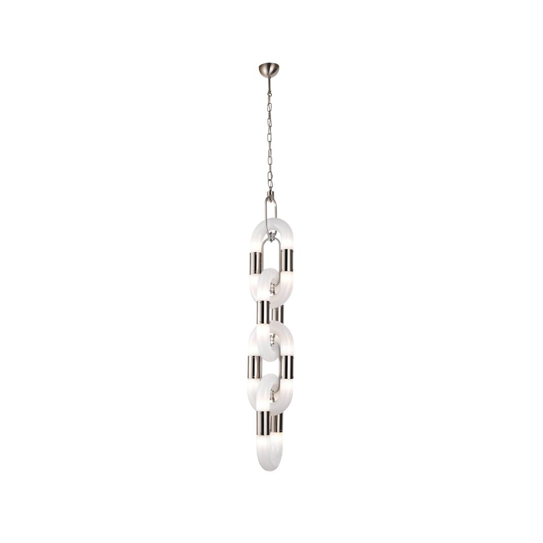 Pendelleuchte mit Kettenglied-Design aus Edelstahl im modernen Stil