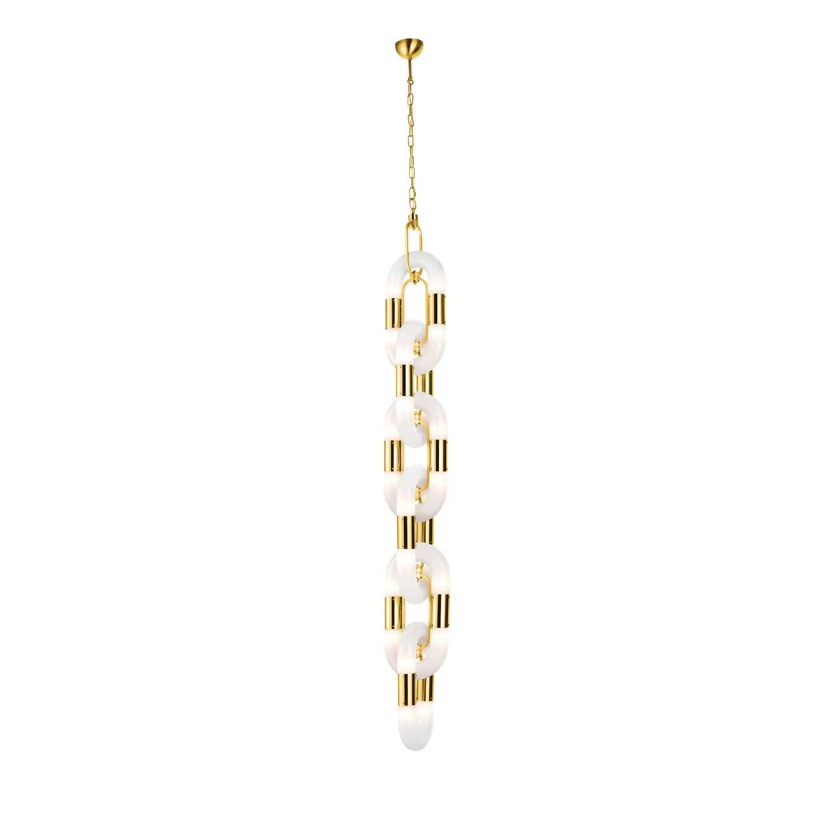Pendelleuchte mit Kettenglied-Design aus Edelstahl im modernen Stil