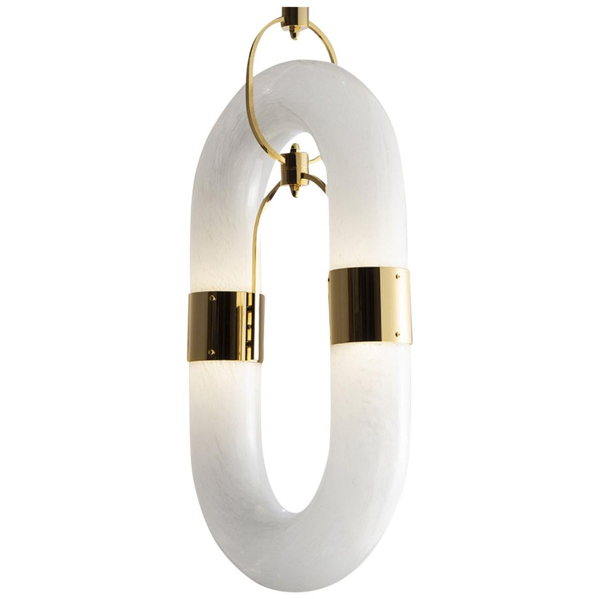 Pendelleuchte mit Kettenglied-Design aus Edelstahl im modernen Stil