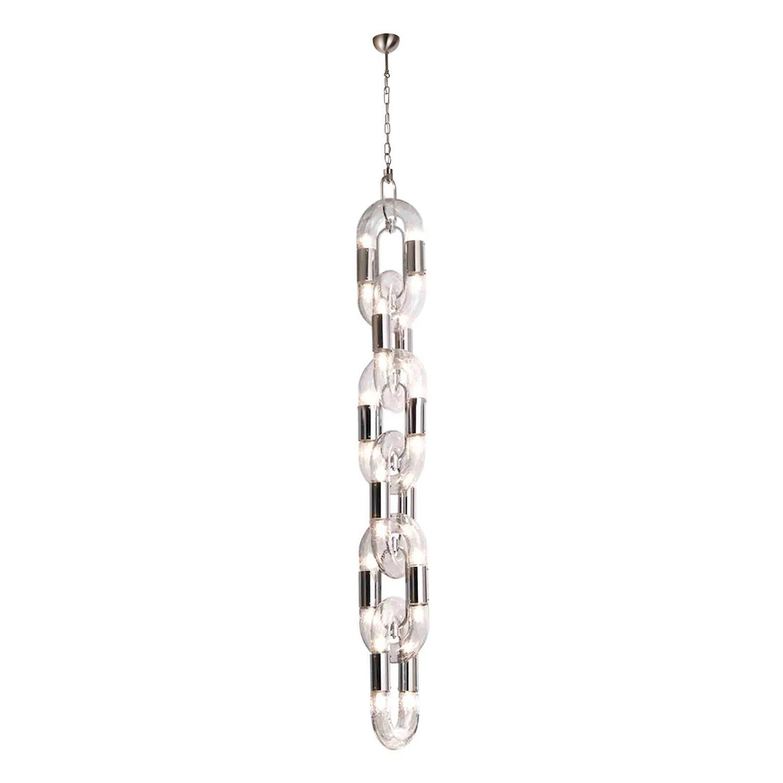 Pendelleuchte mit Kettenglied-Design aus Edelstahl im modernen Stil