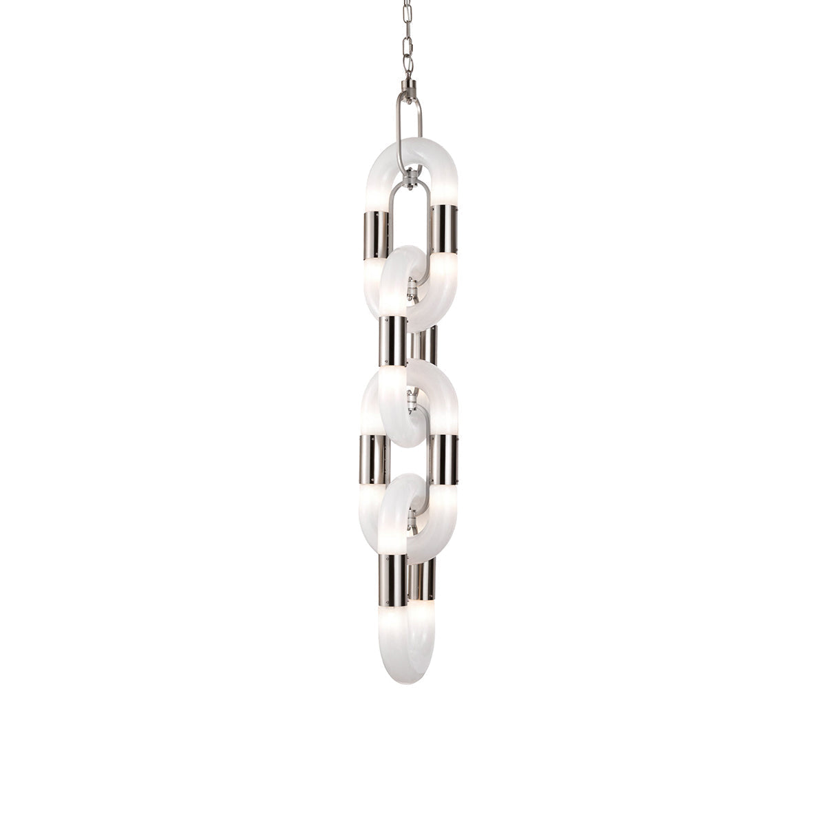 Pendelleuchte mit Kettenglied-Design aus Edelstahl im modernen Stil