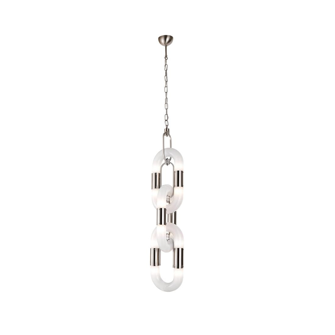 Pendelleuchte mit Kettenglied-Design aus Edelstahl im modernen Stil