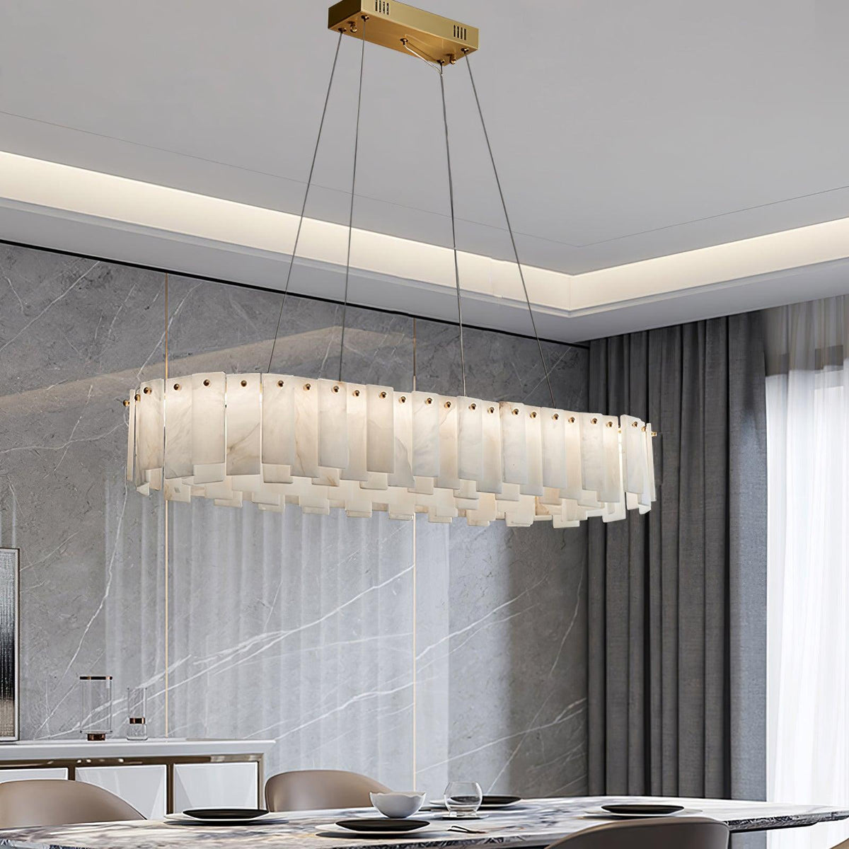 Vodore Alabaster Pendelleuchte