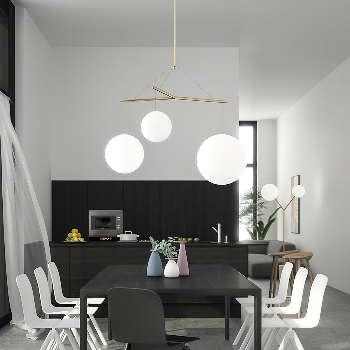 Triad Minimalistische Pendelleuchte aus Glas