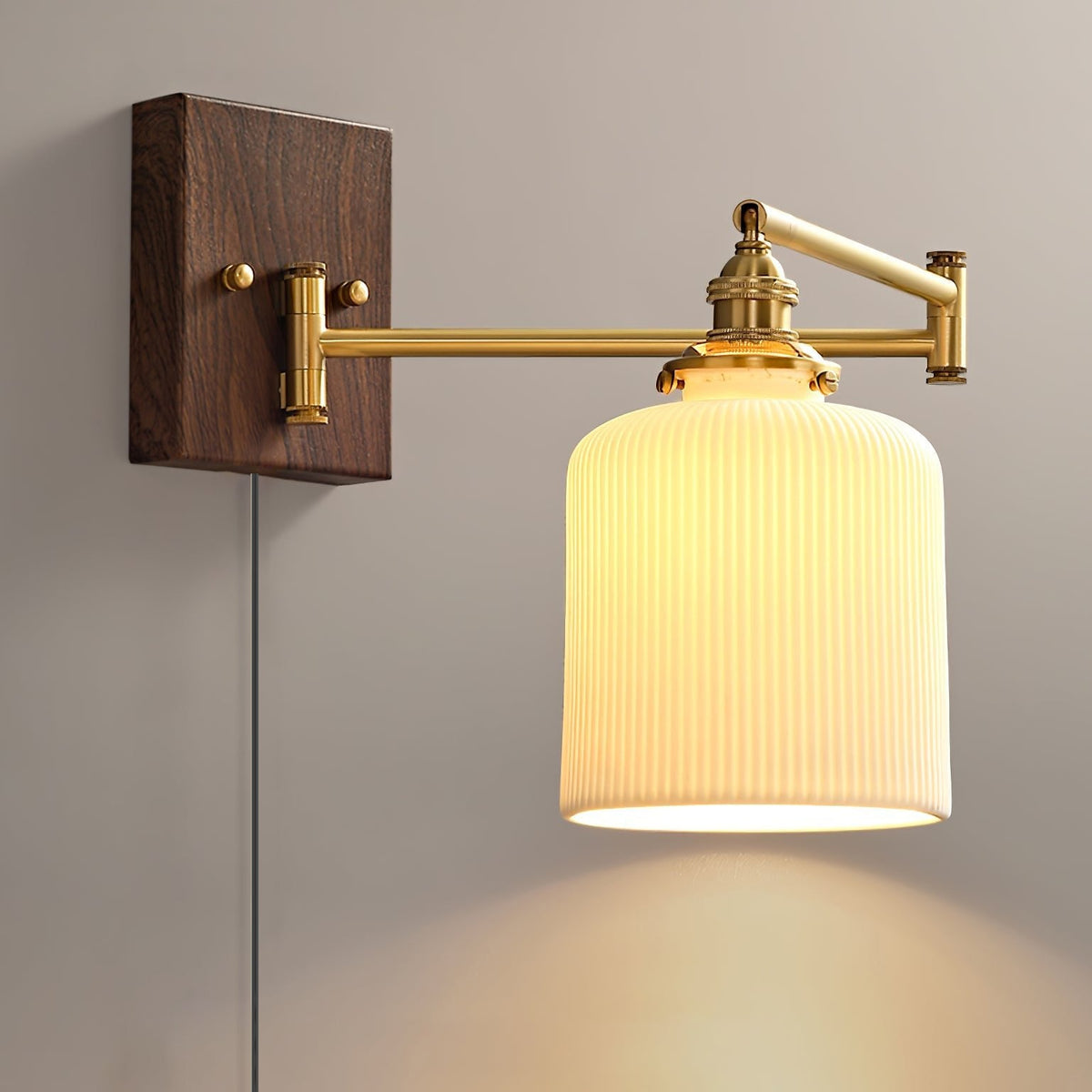 Keramik-Geometrie-Wandleuchte mit Stecker und | Cielum